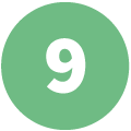 grüner Kreis mit einer 9