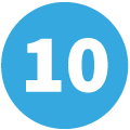 blauer Kreis mit Zahl 10